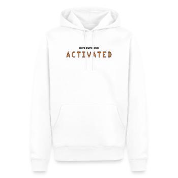 Ruhendes Hexengesicht aktiviert - Männer Premium Bio Hoodie - Weiß - Vorne - Nico (187cm)
