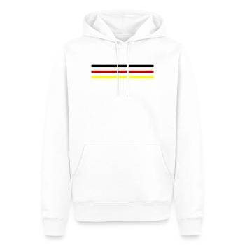 Deutschland Linie Fahne - Männer Premium Bio Hoodie - Weiß - Vorne - Nico (187cm)