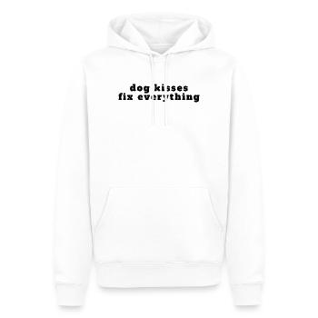 Dog Kisses Fix Everything - Chemise pour chien drôle - Sweat à capuche Premium bio Homme - blanc - Devant - Nico (187cm)