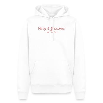 Merry Christmas and Happy New Year 2026 . - Männer Premium Bio Hoodie - Weiß - Vorne - Nico (187cm)