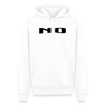 No, a good answer - Men’s Premium Organic Hoodie - white - Front - Nico (187cm)