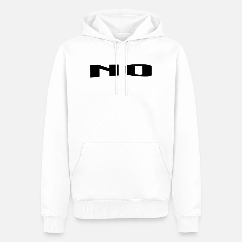 No is also an answer - Männer Premium Bio Hoodie - Weiß