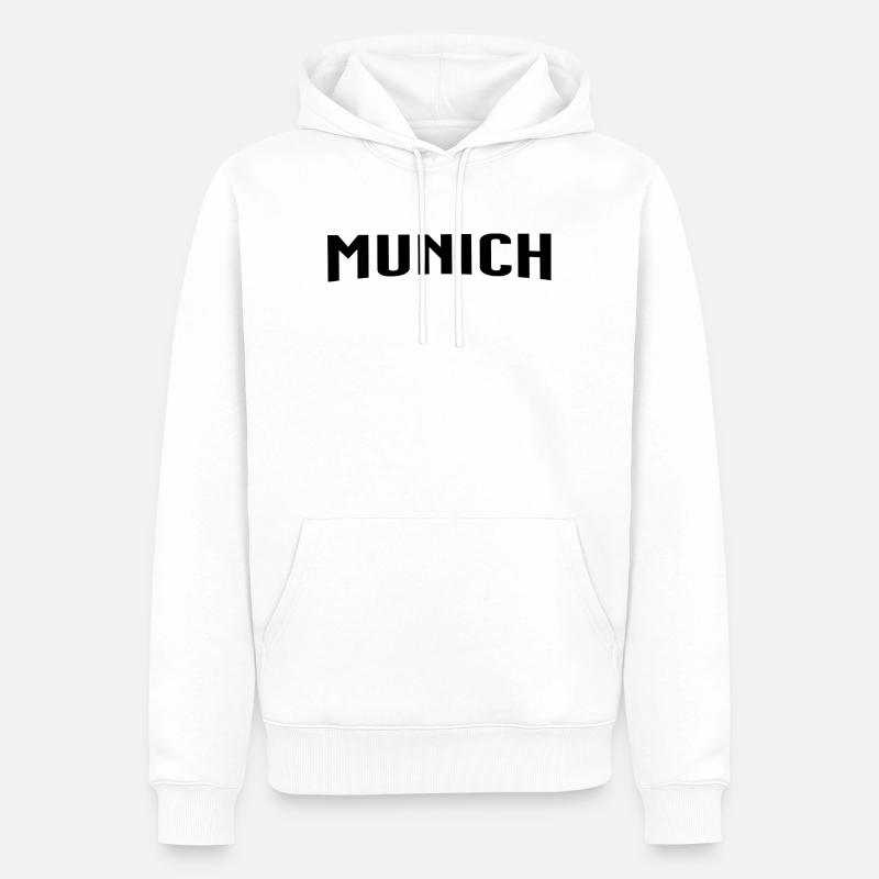 Munich - Sweat à capuche Premium bio Homme - blanc