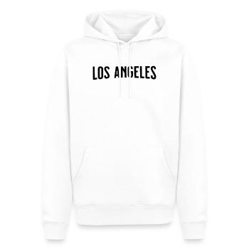Los Angeles - Männer Premium Bio Hoodie - Weiß - Vorne - Nico (187cm)