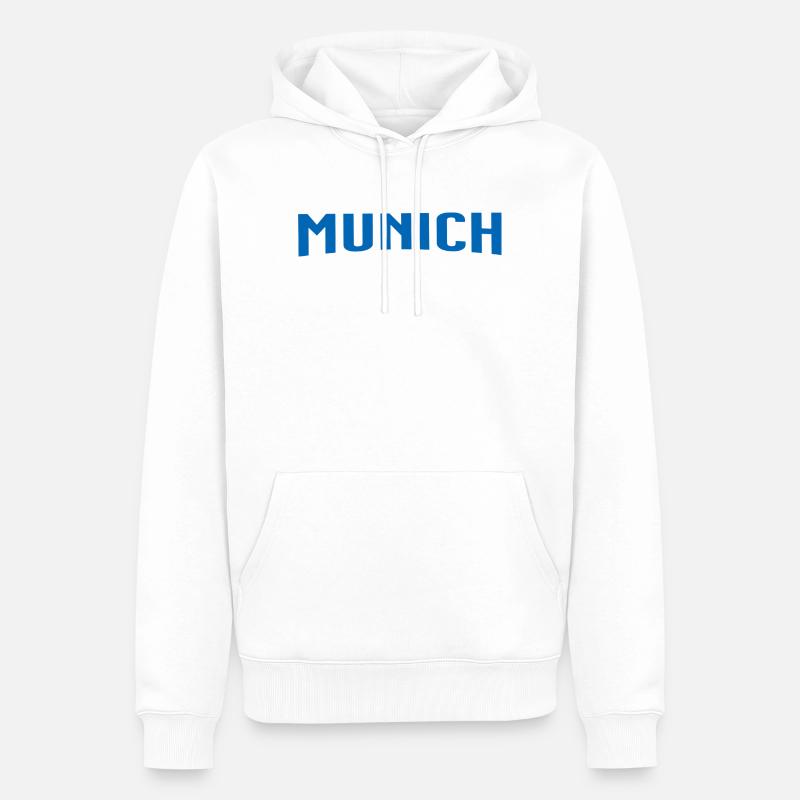 Munich - Sweat à capuche Premium bio Homme - blanc