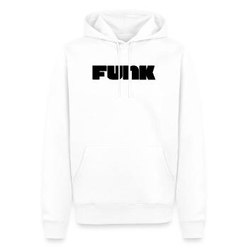 Funk-Bold-Logo - Männer Premium Bio Hoodie - Weiß - Vorne - Nico (187cm)