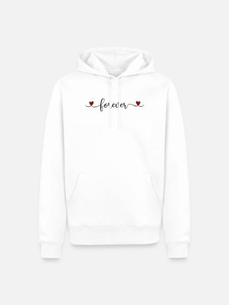 Ewiges Herz - Männer Premium Bio Hoodie - Weiß