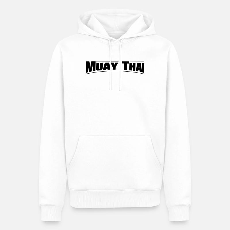 MUAY THAI - Männer Premium Bio Hoodie - Weiß