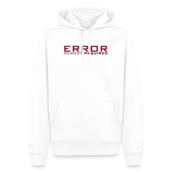 Fehler: Neustart erforderlich - Männer Premium Bio Hoodie - Weiß - Vorne - Nico (187cm)