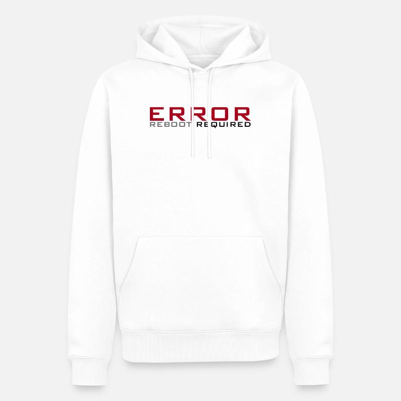 Fehler: Neustart erforderlich - Männer Premium Bio Hoodie - Weiß