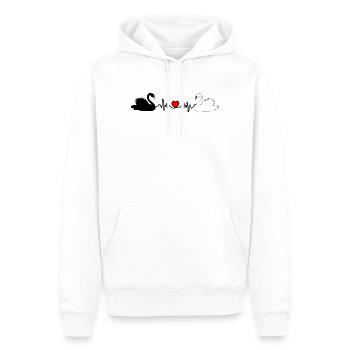 J’adore mon cardio cardio de fréquence cardiaque de mariage - Sweat à capuche Premium bio Homme - blanc - Devant - Nico (187cm)