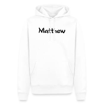 Matthew - Sweat à capuche Premium bio Homme - blanc - Devant - Nico (187cm)