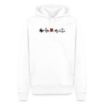 Herzfrequenz-Kardiokrebs-Skala - Männer Premium Bio Hoodie - Weiß - Vorne - Nico (187cm)
