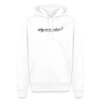 Pourquoi s’embêter ? - Sweat à capuche Premium bio Homme - blanc - Devant - Nico (187cm)