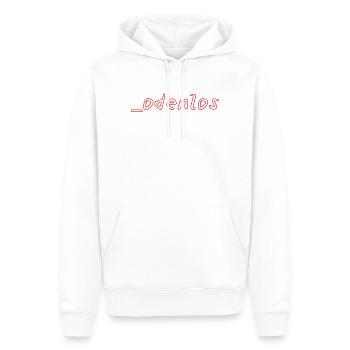 _odenlos - Sweat à capuche Premium bio Homme - blanc - Devant - Nico (187cm)