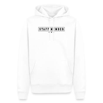 Membre du personnel - Sweat à capuche Premium bio Homme - blanc - Devant - Nico (187cm)