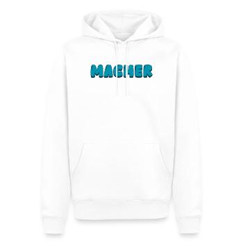 Macher - Männer Premium Bio Hoodie - Weiß - Vorne - Nico (187cm)