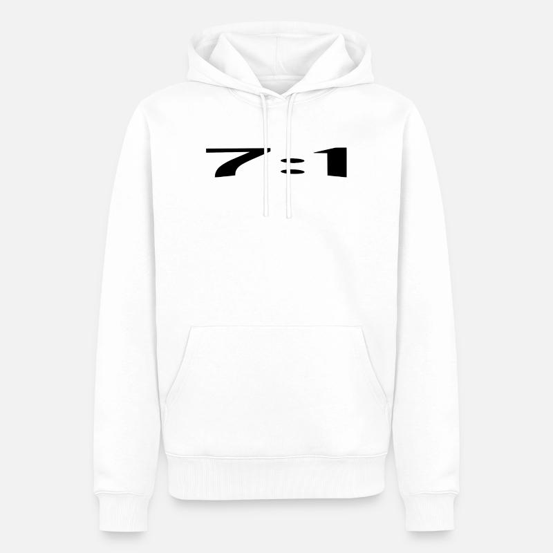7:1, un score parfait - Sweat à capuche Premium bio Homme - blanc