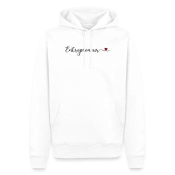 Entrepreneur - Men’s Premium Organic Hoodie - white - Front - Nico (187cm)