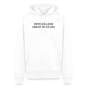 Switzerland Great since 1291 - Männer Premium Bio Hoodie - Weiß - Vorne - Nico (187cm)