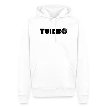 Turbo - Männer Premium Bio Hoodie - Weiß - Vorne - Nico (187cm)