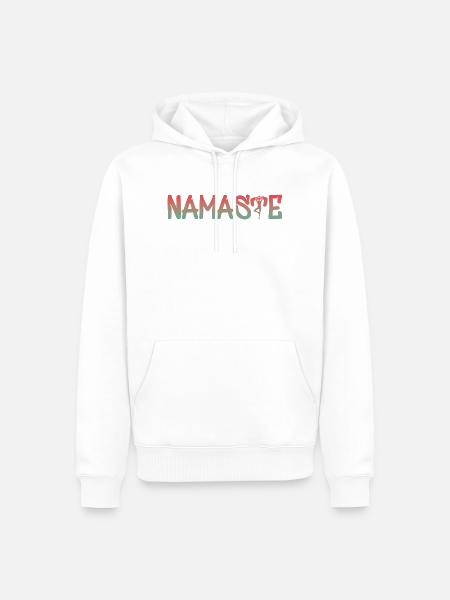 Namaste Yoga Shirt - Männer Premium Bio Hoodie - Weiß