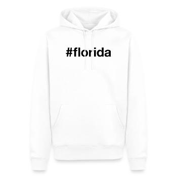 FLORIDE Hashtag - Sweat à capuche Premium bio Homme - blanc - Devant - Nico (187cm)