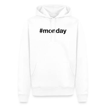 MONTAG Hashtag monday - Männer Premium Bio Hoodie - Weiß - Vorne - Nico (187cm)