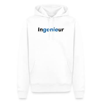 Ingenieur Genie - Männer Premium Bio Hoodie - Weiß - Vorne - Nico (187cm)