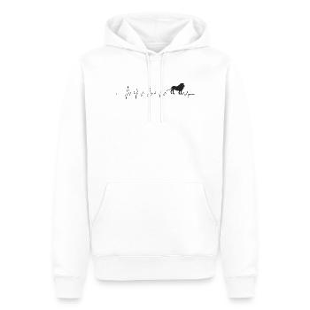 Lone Lion Silhouette - Männer Premium Bio Hoodie - Weiß - Vorne - Nico (187cm)