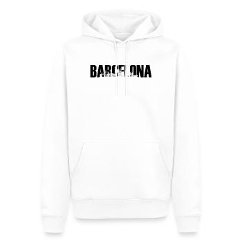 Barcelone Espagne Catalogne Europe Skyline - Sweat à capuche Premium bio Homme - blanc - Devant - Nico (187cm)
