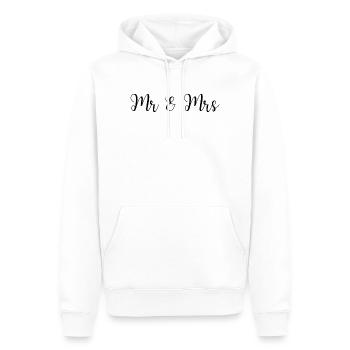 Mr & Mrs Hochzeit Design - Männer Premium Bio Hoodie - Weiß - Vorne - Nico (187cm)