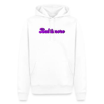 Baltimore Schriftzug USA Städte Grafik - Männer Premium Bio Hoodie - Weiß - Vorne - Nico (187cm)