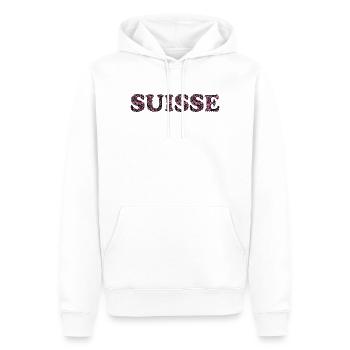 SCHWEIZ. HUMOR. LAND. FLAGGE. GENF - Männer Premium Bio Hoodie - Weiß - Vorne - Nico (187cm)