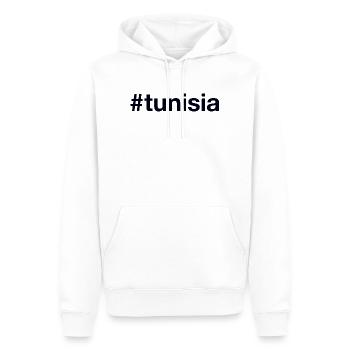 TUNISIE Hashtag Tunesien - Sweat à capuche Premium bio Homme - blanc - Devant - Nico (187cm)