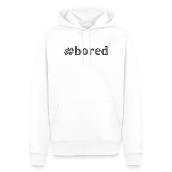 boring bored - Men’s Premium Organic Hoodie - white - Front - Nico (187cm)