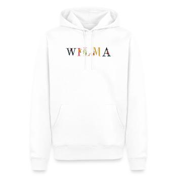 WILMA name decorated with flowers - Men’s Premium Organic Hoodie - white - Front - Nico (187cm)