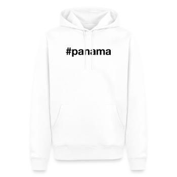 PANAMA Hashtag - Sweat à capuche Premium bio Homme - blanc - Devant - Nico (187cm)