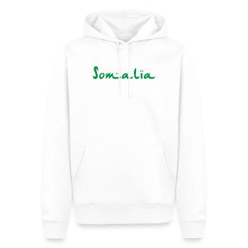 Somalie - Sweat à capuche Premium bio Homme - blanc - Devant - Nico (187cm)