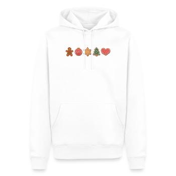 Biscuits et biscuits pour Noël - Sweat à capuche Premium bio Homme - blanc - Devant - Nico (187cm)