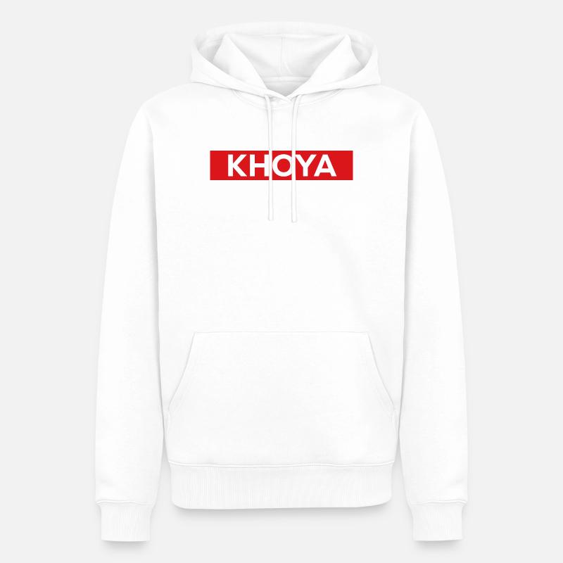 Khoya - Sweat à capuche Premium bio Homme - blanc