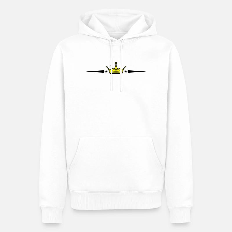 Krone Element - Männer Premium Bio Hoodie - Weiß