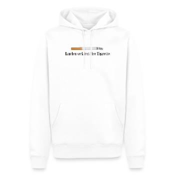 Cigarette Illustration Vintage - Sweat à capuche Premium bio Homme - blanc - Devant - Nico (187cm)