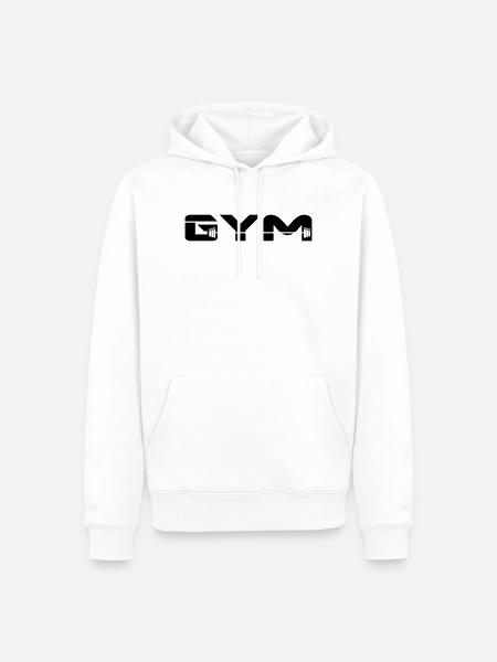 gym musculation - Sweat à capuche Premium bio Homme - blanc