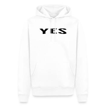 Yes is always a good answer - Männer Premium Bio Hoodie - Weiß - Vorne - Nico (187cm)