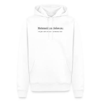 Mathematik von Anfang an - Männer Premium Bio Hoodie - Weiß - Vorne - Nico (187cm)