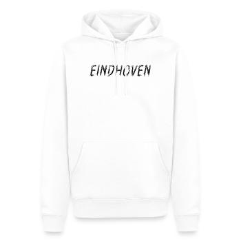 Eindhoven Netherlands - Brush Stroke City Black - Men’s Premium Organic Hoodie - white - Front - Nico (187cm)