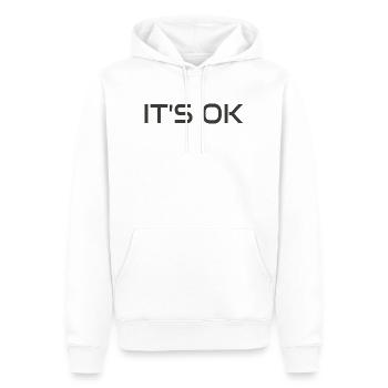 Ist schon okay!  Einstellungsstimmung - Männer Premium Bio Hoodie - Weiß - Vorne - Nico (187cm)
