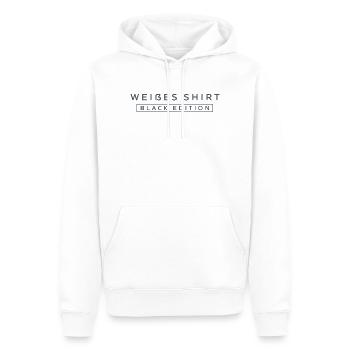 Weißes Shirt Black Edition - Männer Premium Bio Hoodie - Weiß - Vorne - Nico (187cm)