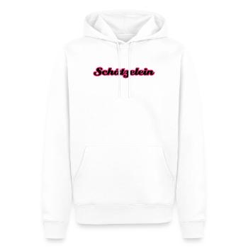 Schätzelein | Schatz | Schätzchen - Sweat à capuche Premium bio Homme - blanc - Devant - Nico (187cm)